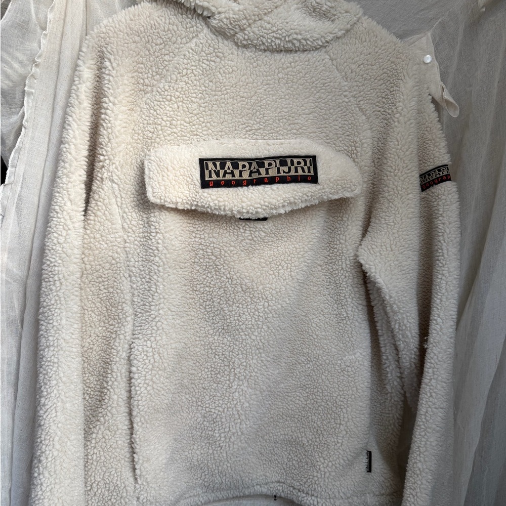 Napapijri Off-White Fleece Jacket Unisex